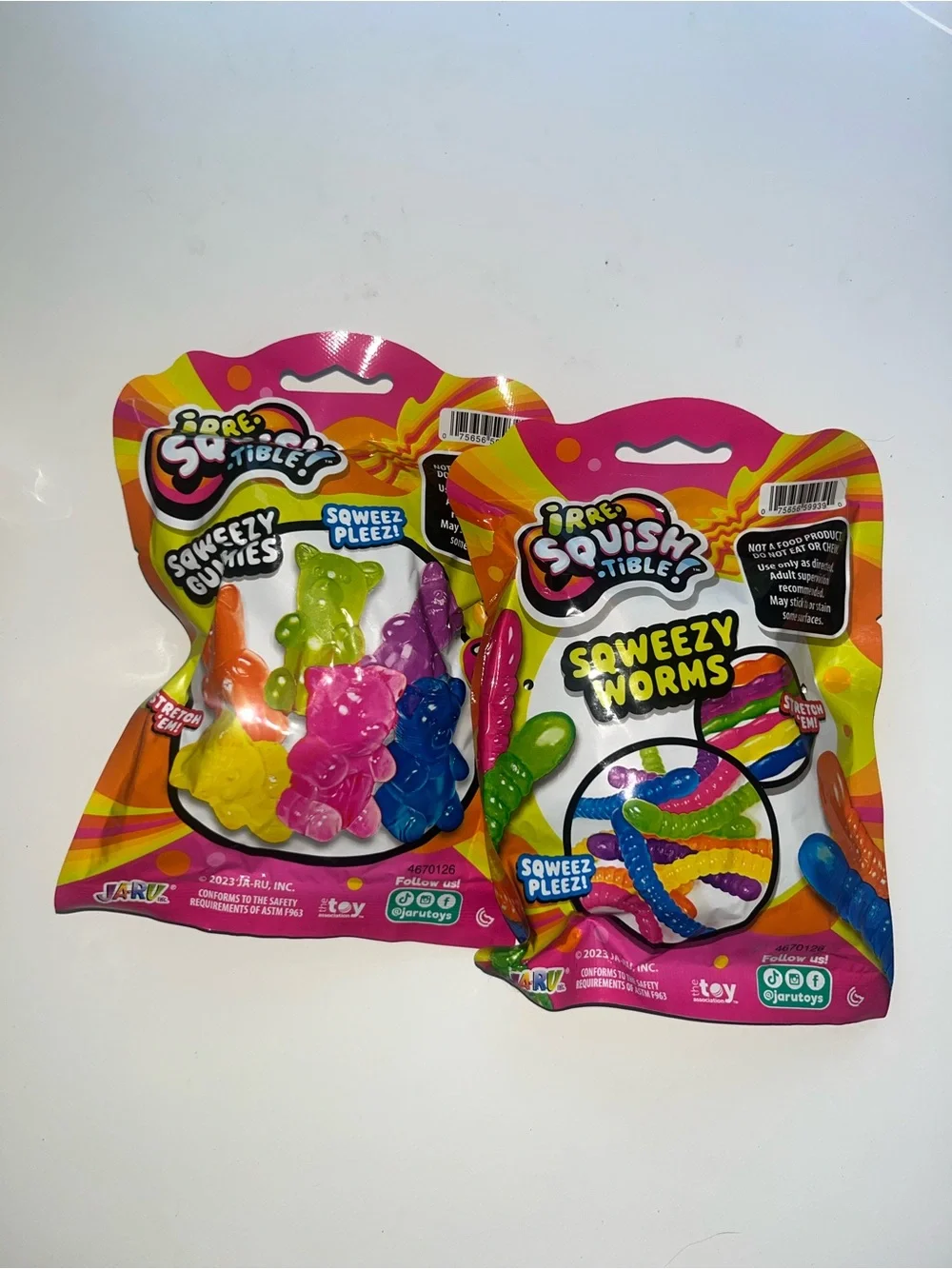 Squeezy Gummies & Worms Party Pack - Assorted Bright Colors